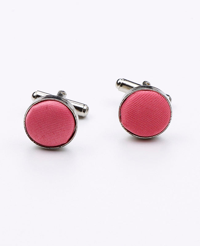 Boutons de Manchette Rose n°2 en Polyester «Anatole»