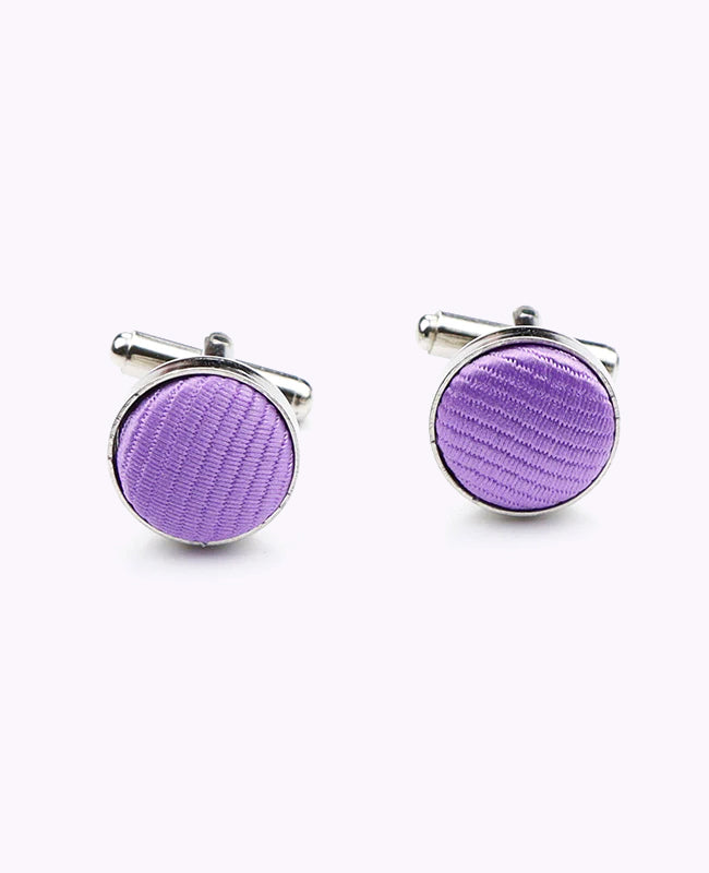 Boutons de Manchette Violet n°3 en Polyester «Lucien»