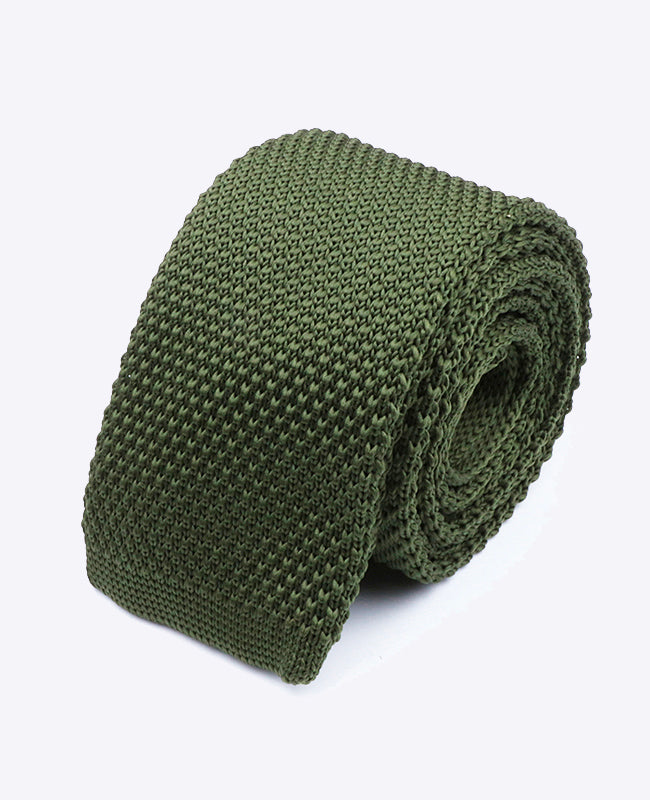 Cravate Vert n°2 Homme en Tricot «Léon»