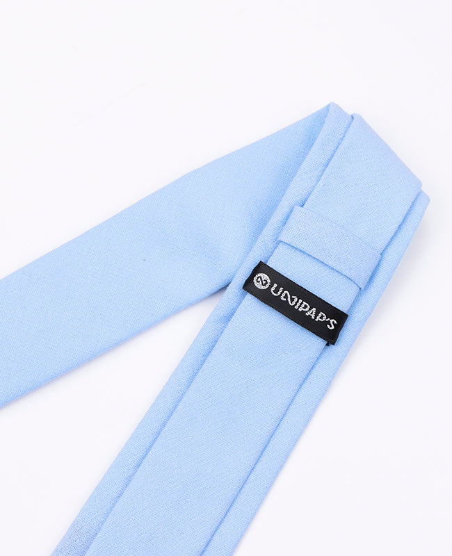 Cravate Bleu n°8 Homme en Coton «Edgard»