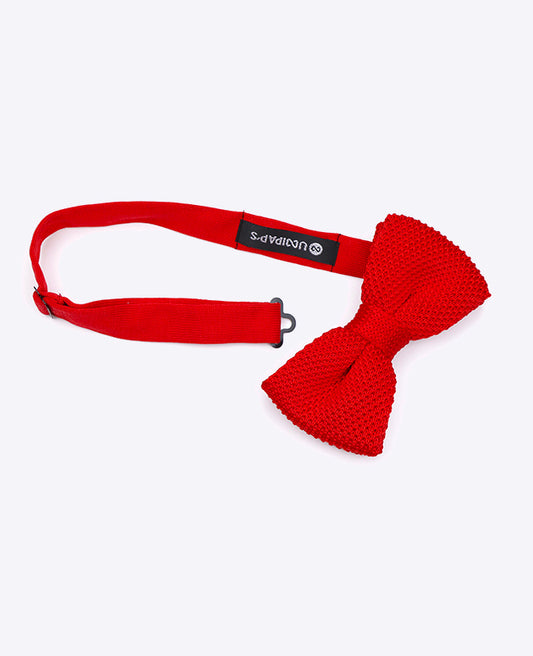 Noeud Papillon Rouge n°2 Homme en Tricot «Léon»