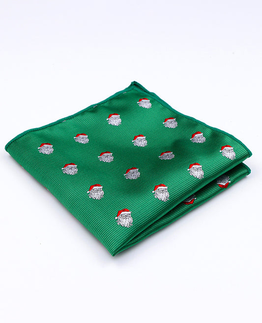 Pochette de Costume de Noël Vert n°1 en Polyester «Christmas»