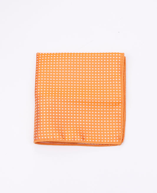 Pochette de Costume Orange à Pois en Polyester «Louis»