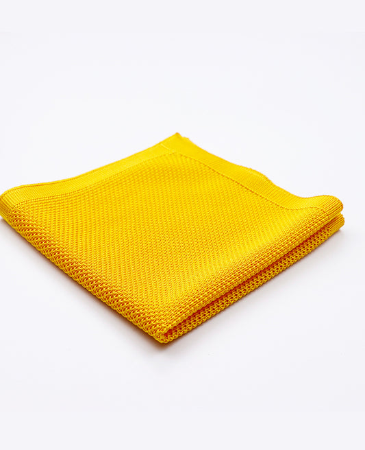 Pochette de Costume Jaune en Tricot «Léon»