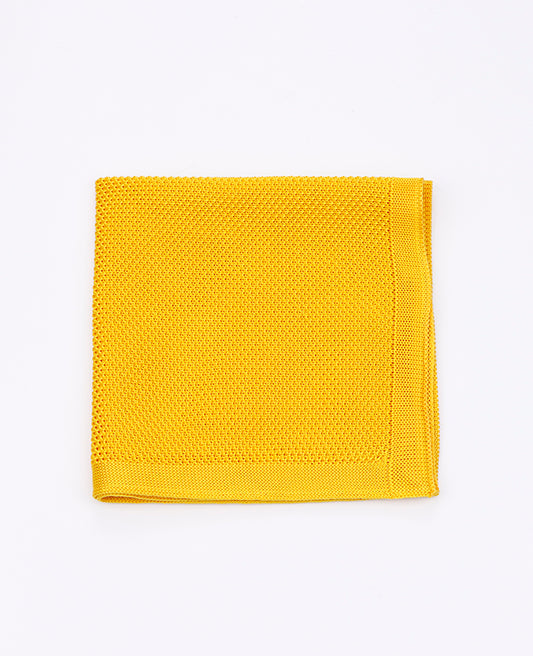 Pochette de Costume Jaune en Tricot «Léon»