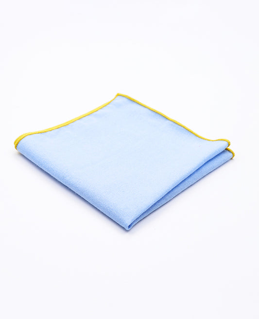 Pochette de Costume Bleu n°8 en Coton «Edgard»