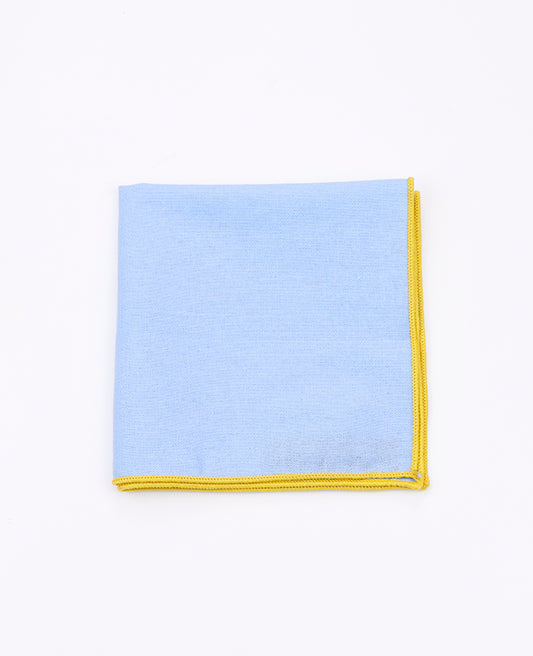 Pochette de Costume Bleu n°8 en Coton «Edgard»