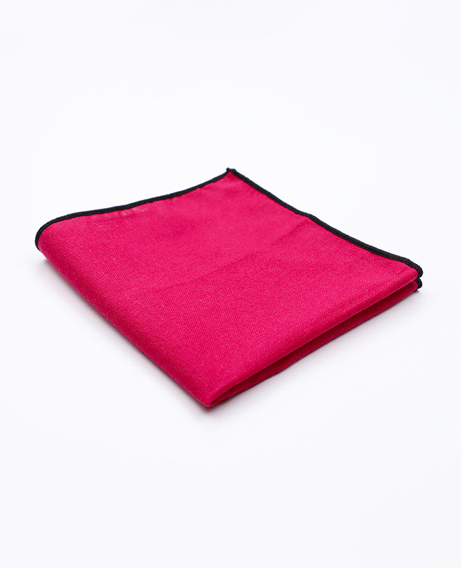 Pochette de Costume Rouge en Coton «Edgard»