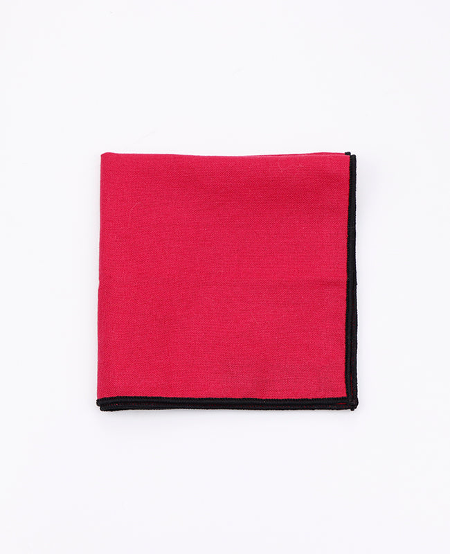 Pochette de Costume Rouge en Coton «Edgard»