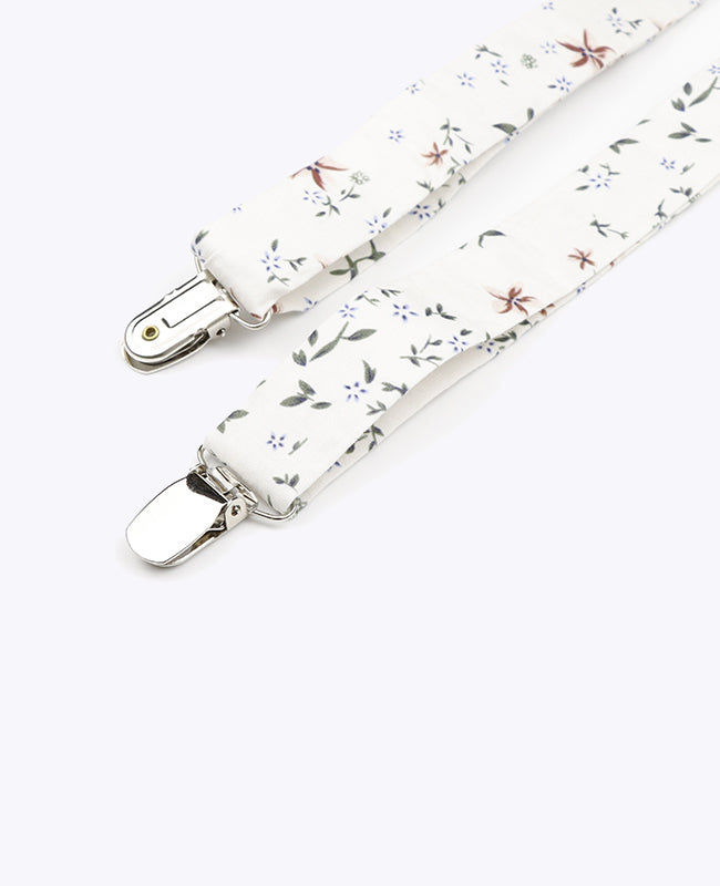 Bretelles Enfant Liberty Blanc n°8 en Coton «Charles»