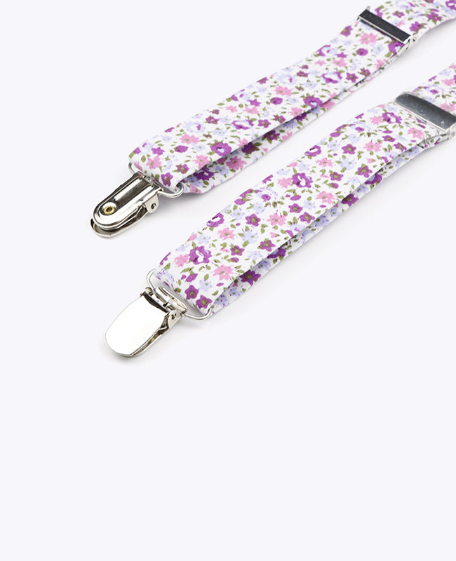 Bretelles Homme Liberty Violet en Coton «Gaspard»