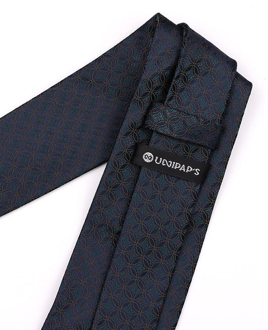 Cravate Bleu n°2 à Motifs Homme en Polyester «Edmond»