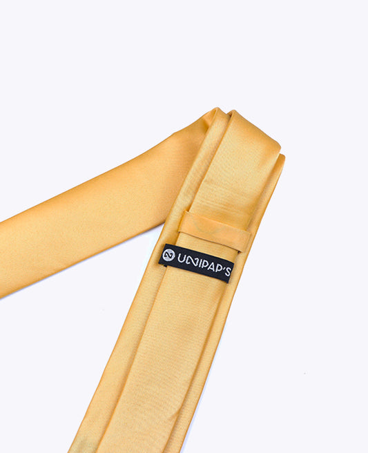 Cravate Jaune n°1 Homme en Polyester «Anatole»