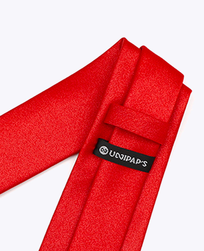 Cravate à Paillette Rouge n°1 Homme en Polyester | Armand - Unipap's