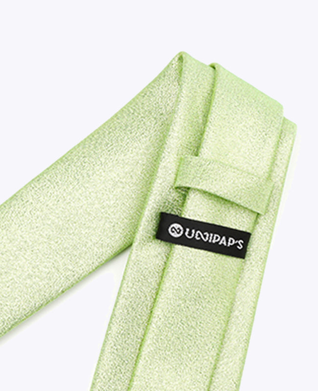 Cravate à Paillette Vert n°2 Homme en Polyester | Isidore - Unipap's