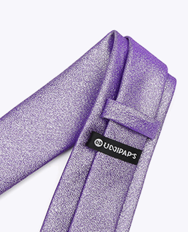 Cravate à Paillette Violet n°2 Homme en Polyester | Isidore - Unipap's