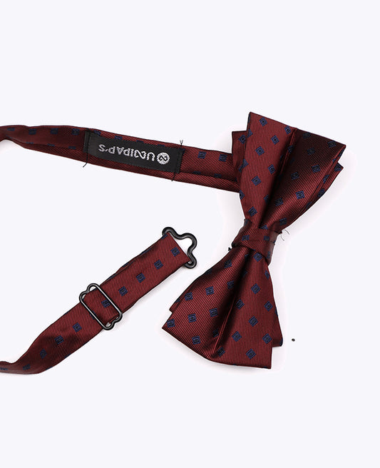 Noeud Papillon Rouge n°2 à Motifs Homme en Polyester «Edmond»