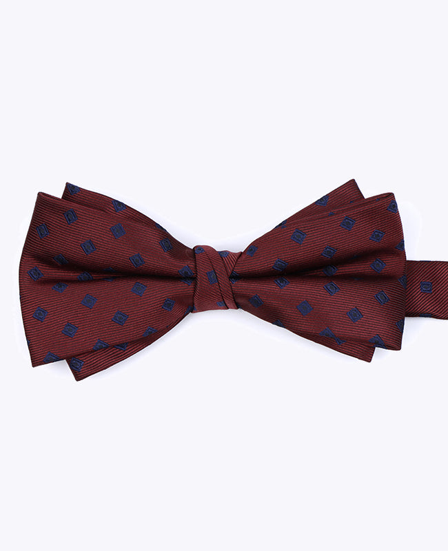 Noeud Papillon Rouge n°2 à Motifs Homme en Polyester «Edmond»