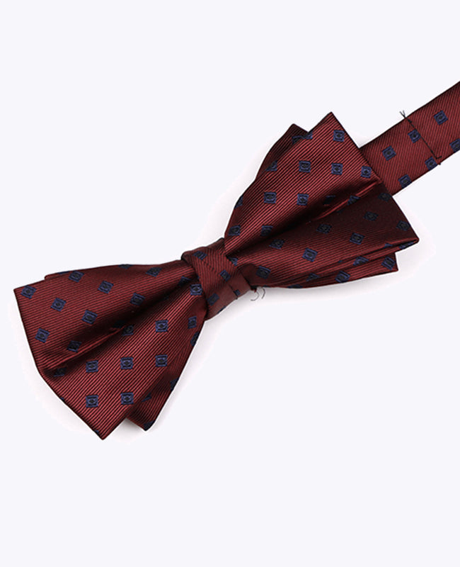 Noeud Papillon Rouge n°2 à Motifs Homme en Polyester «Edmond»