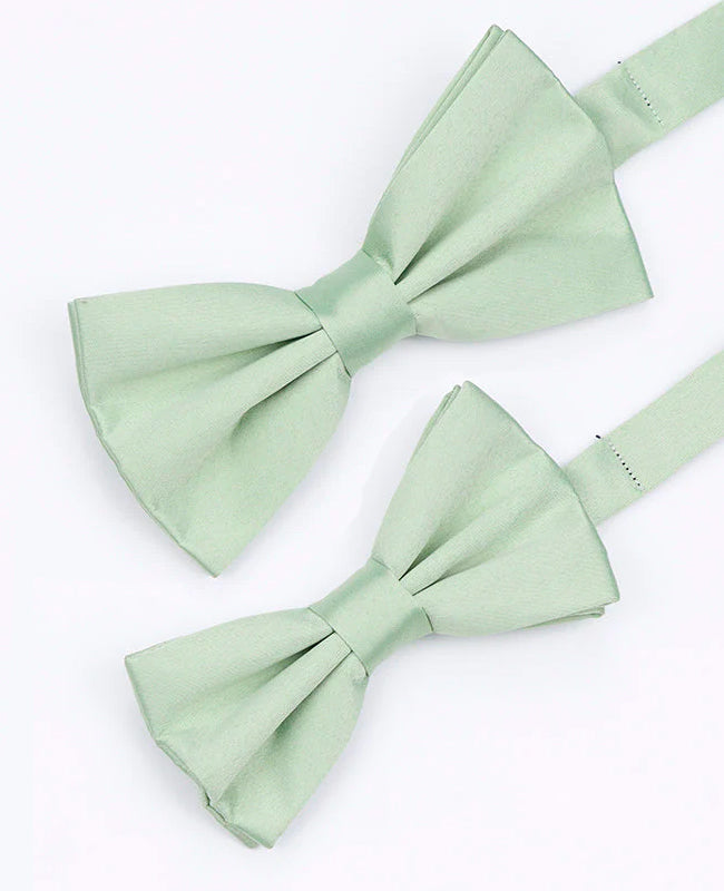 Noeuds Papillon Vert n°1 Père & Fils en Polyester «Anatole»