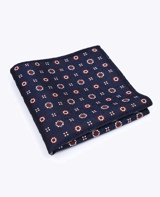 Pochette de Costume Bleu n°1 à Motifs en Polyester «Edmond»