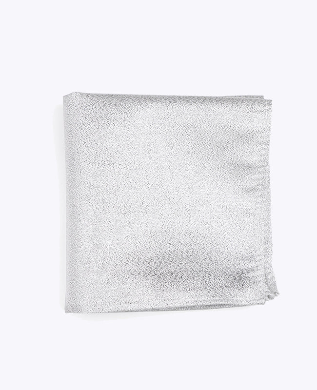 Pochette de Costume à Paillette Argent n°1 en Polyester | Isidore - Unipap's