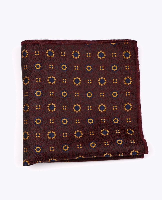 Pochette de Costume Rouge n°1 à Motifs en Polyester «Edmond»