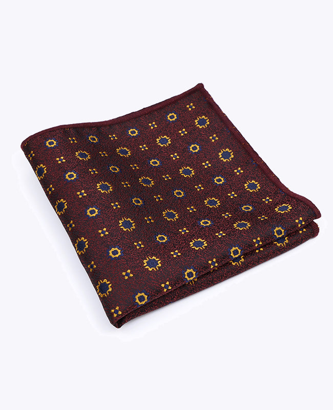 Pochette de Costume Rouge n°1 à Motifs en Polyester «Edmond»