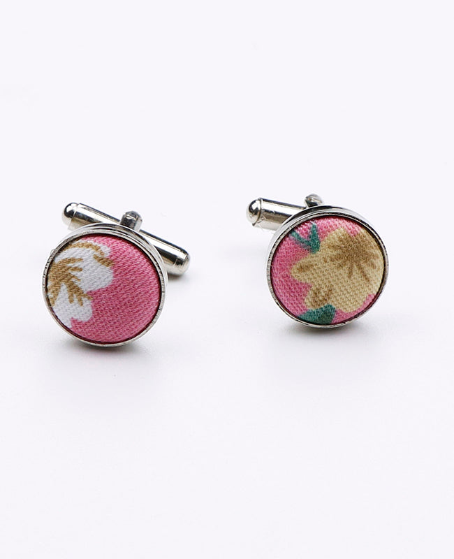 Boutons de Manchette Liberty Rose n°3 en Coton | Gaspard - Unipap's