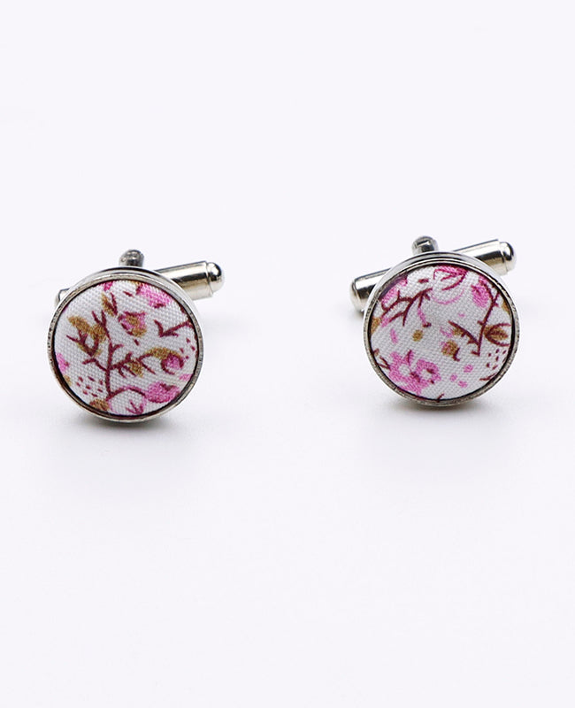 Boutons de Manchette Liberty Rose n°4 en Coton | Gaspard - Unipap's