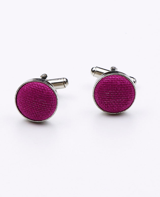 Boutons de Manchette Violet n°1 en Lin | Basile - Unipap's