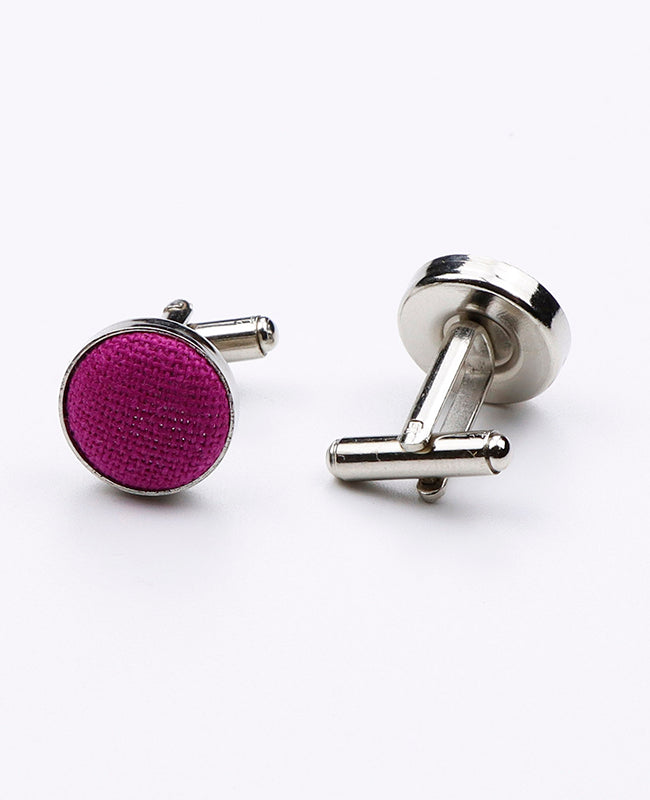 Boutons de Manchette Violet n°1 en Lin | Basile - Unipap's