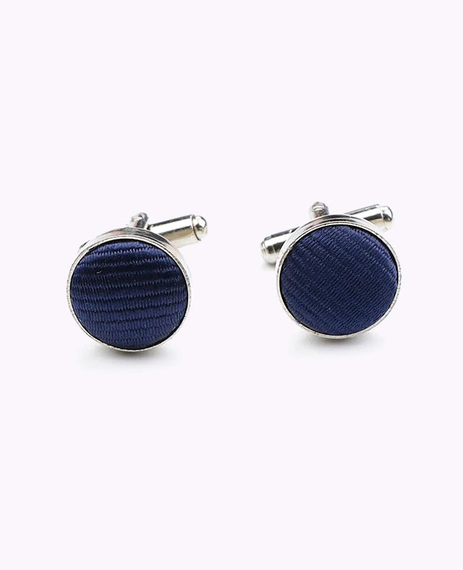 Boutons de Manchette Bleu n°1 en Polyester