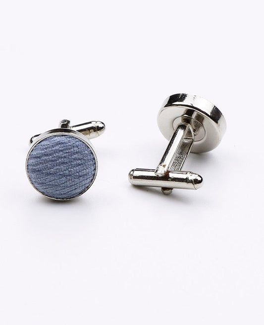 Boutons de Manchette Bleu n°2 en Polyester | Augustin - Unipap's