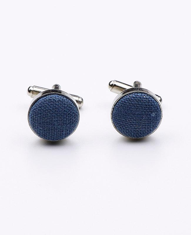 Boutons de Manchette Bleu n°8 Homme en Coton | Edgard | Unipap's