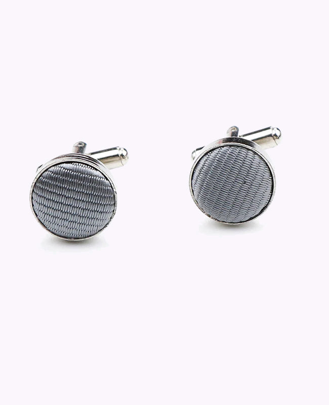 Boutons de Manchette Gris n°2 en Polyester