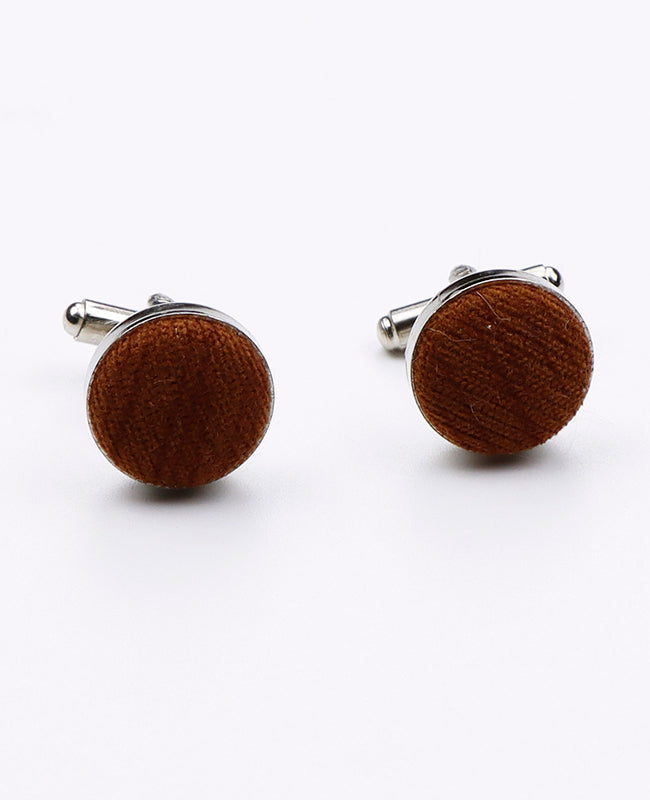 Boutons de Manchette Marron n°2 en Polyester | Augustin - Unipap's