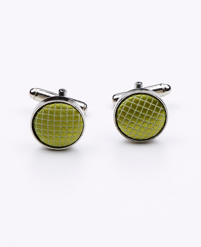 Boutons de Manchette Vert n°3 en Polyester | Martin - Unipap's