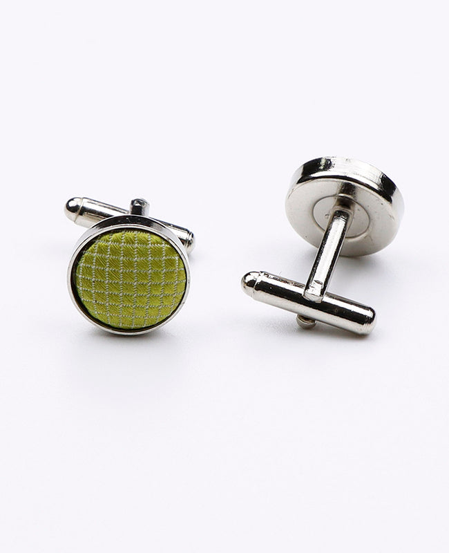 Boutons de Manchette Vert n°3 en Polyester | Martin - Unipap's