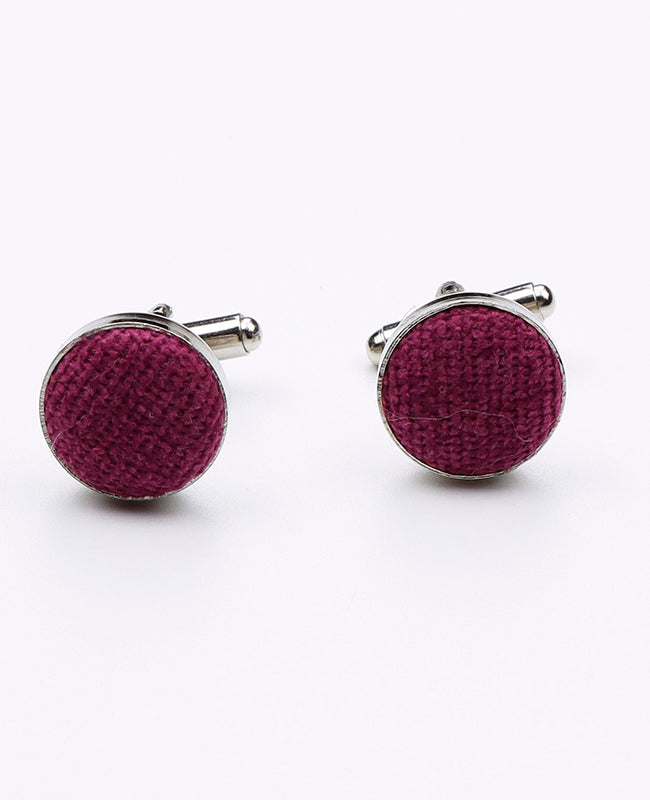 Boutons de Manchette Violet n°3 en Velours | Simon - Unipap's