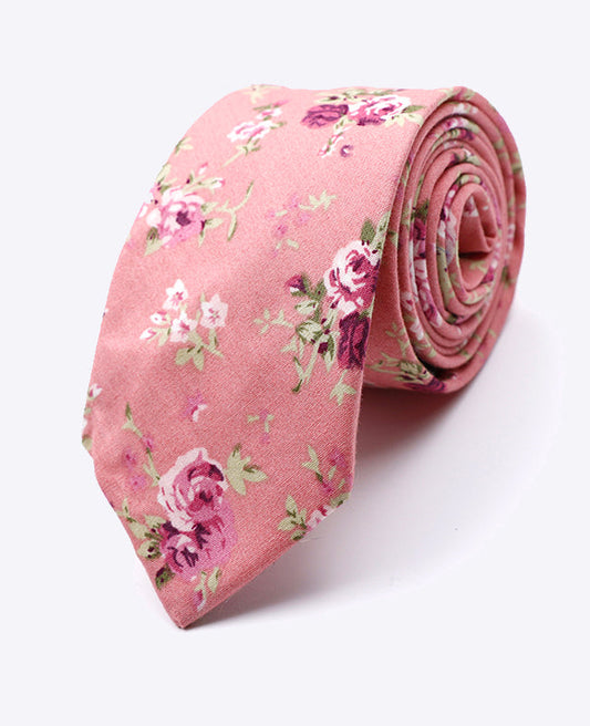 Cravate Liberty Rose Homme en Coton | Charles - Unipap's