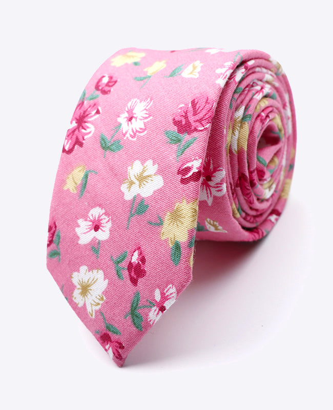 Cravate Liberty Rose n°3 Homme en Coton | Gaspard - Unipap's