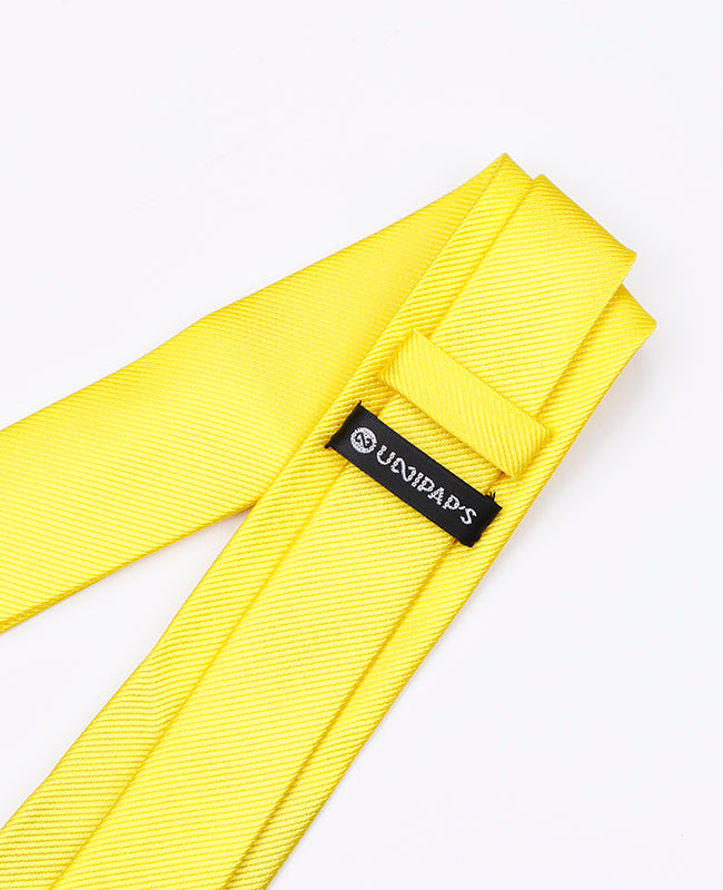 Cravate Jaune n°1 Homme en Polyester | Lucien - Unipap's