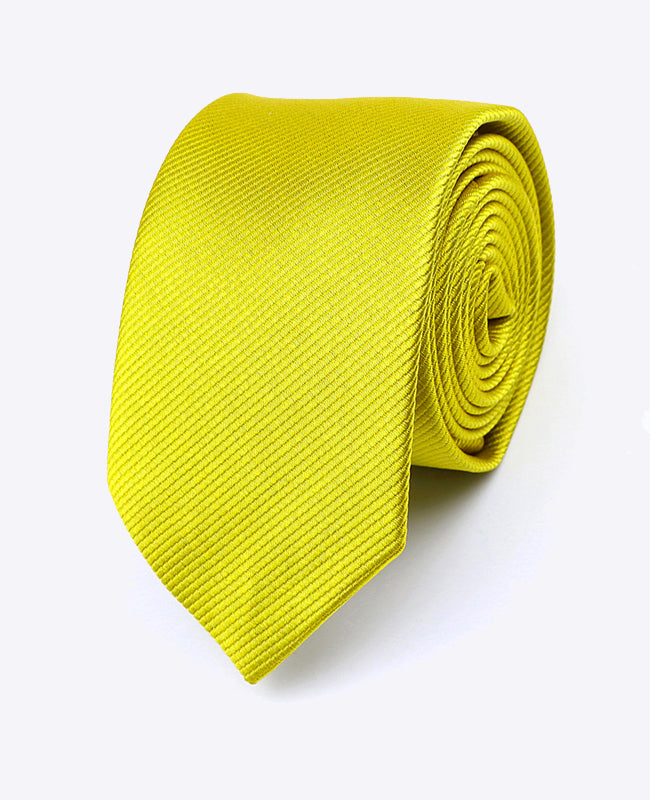 Cravate Jaune n°2 Homme en Polyester | Lucien - Unipap's