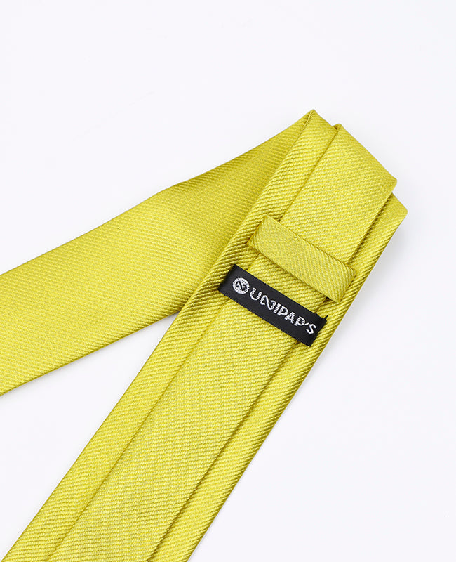 Cravate Jaune n°2 Homme en Polyester | Lucien - Unipap's