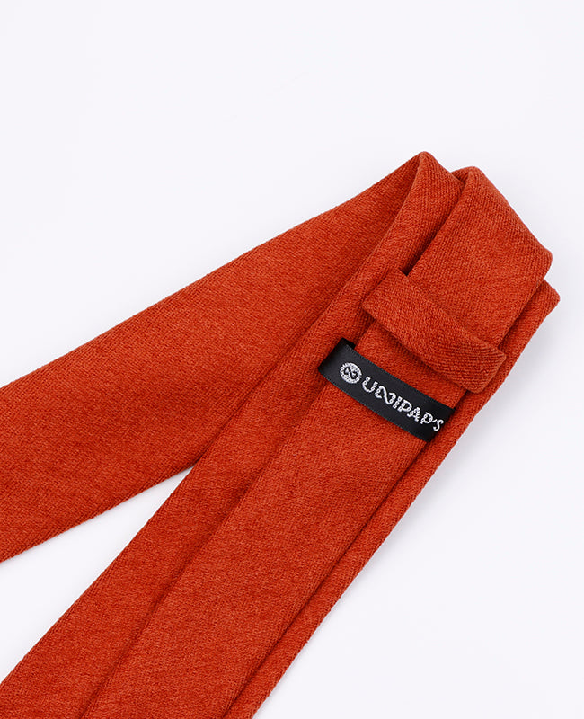 Cravate Orange n°2 Homme en Velours | Simon - Unipap's