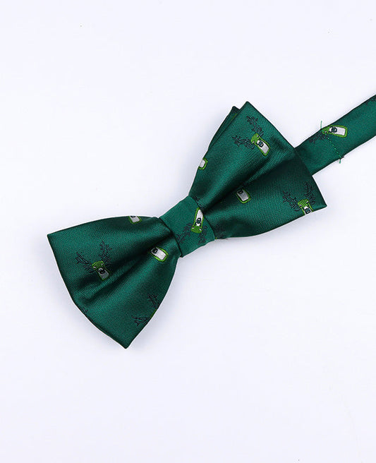 Noeud Papillon de Noël Vert n°2 Enfant en Polyester «Christmas»