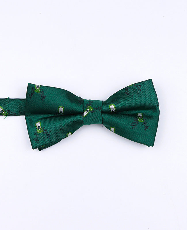 Noeud Papillon de Noël Vert n°2 Enfant en Polyester «Christmas»