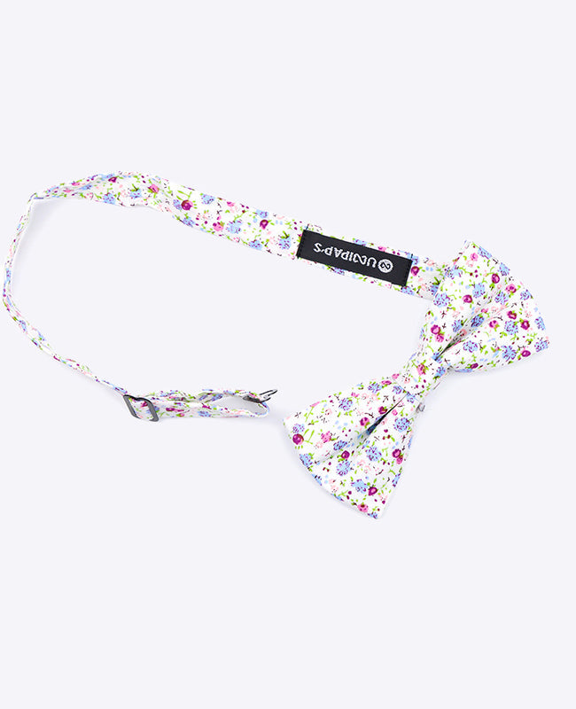 Noeud Papillon Liberty Blanc n°2 Homme en Coton | Gaspard - Unipap's