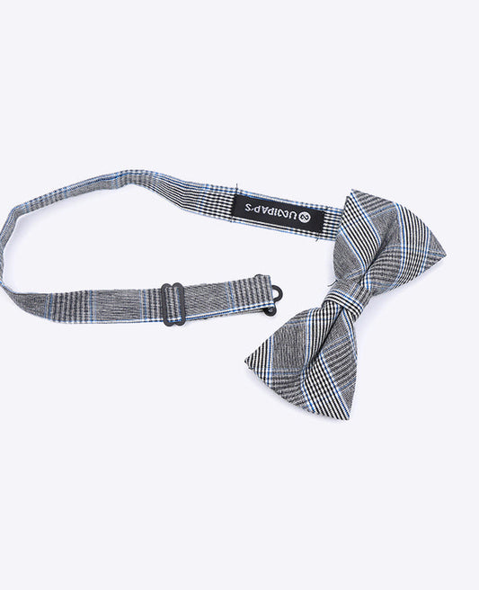 Noeud Papillon Tartan Gris n°1 Homme en Coton | Marcel - Unipap's